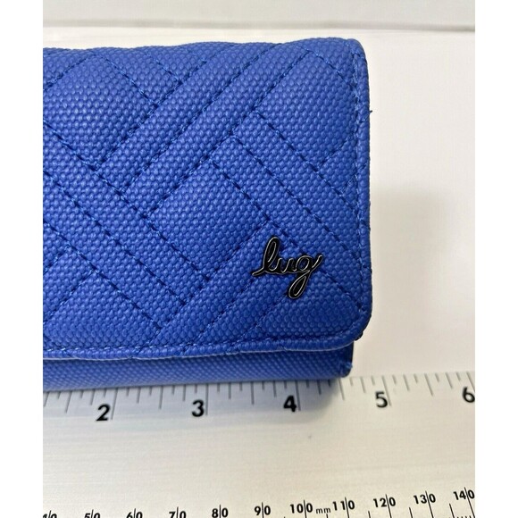 NWT Lug Pedicab Wallet Vegan Matte Luxe VL RFID Sapphire Blue Wristlet ORG $68 - Picture 12 of 15
